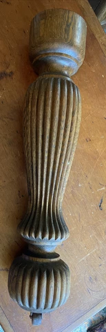 Salvage Farm Kitchen Table Leg Chunky Ribbed Oak Project Replacement Part Cover