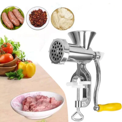Heavy Duty Manual Meat Grinder Hand Operated Mincer Food Kitchen Maker Machine