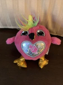 Peluche Unicornio Flamenco Rosa 5" Alas Piruleta Corazón Vientre Redondo Zuru Squish - Imagen 1 de 7