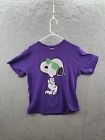 Vintage Snoopy Joe Cool Men's Large Tee T-Shirt -Teal -Purple