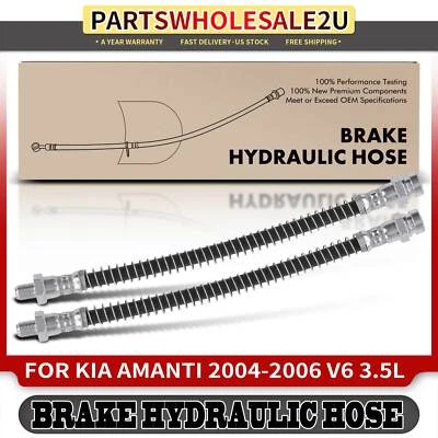 2x Rear Left & Right Brake Hydraulic Hose for Kia Amanti 2004 2005 2006 V6 3.5L - Image 1 of 4