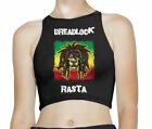 Dreadlock Rasta Reggae Sleeveless High Neck Crop Top