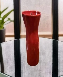 Vintage Home Interiors Ceramic Pottery Hanging Vase Vibrant Red Wall Vase 12" - Picture 1 of 6