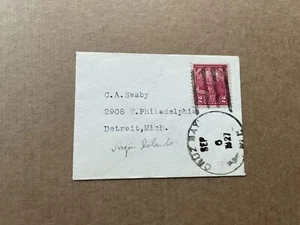 US 1927 Mini Cover from Virgin Islands DWI +Crazy Bay CDS +09/06/1927 - Picture 1 of 2