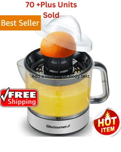 Electric Citrus Juicer Large Volume Juice Squeezer Lemon Orange Pulp Extractor - Picture 1 of 10
