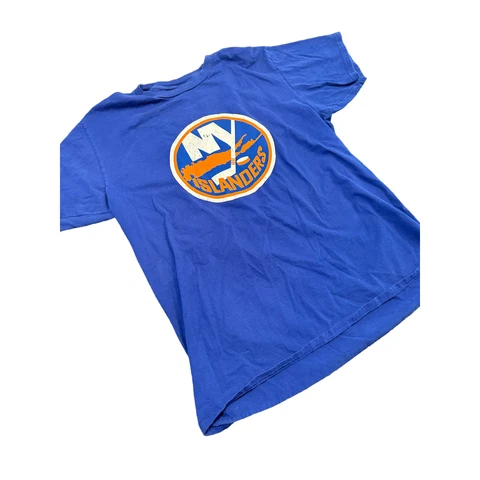 NHL FANATICS NY ISLANDERS DISTRESSED BLUE TSHIRT SIZE L #50 VOGEL Cover
