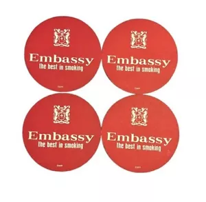 4 doppelseitige Bierdeckel Double Diamond Stout & Embassy Zigaretten Ale - Bild 1 von 4