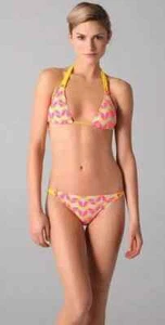 Marc by Marc Jacobs Tou Can Do It Triangle Halter Tab Side Hipster Bikini XL NWT - Picture 1 of 5