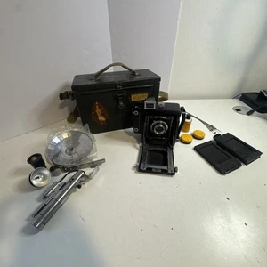 Busch Pressman Modell C mit seltener militärischer Feldkamera zweite Marine Division - Bild 1 von 20