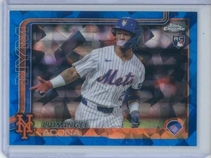 2025 Topps Chrome Sapphire Luis Angel Acuna RC PHOTO VARIATION SSP #56 Mets - Picture 1 of 2