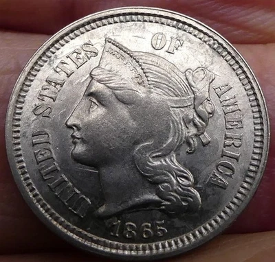 1865 3 CENT NICKEL BU - Image 1 of 2