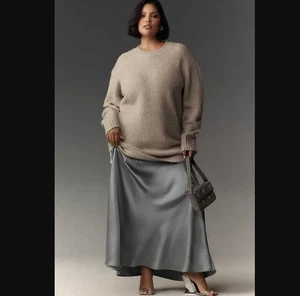 Neu XL By Anthropologie Langarm Twofer Pullover Slip Midikleid - Bild 1 von 10