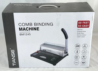 TIANSE BM1245 21 孔 450 张梳装订机 — 第 1/3 张图片