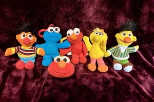 Vintage Tyco Sesame Street 8” plush characters with hooks (Bonus Elmo) - Picture 1 of 3