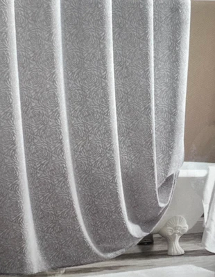 Cortina de ducha de tela DKNY Rosette Colorscultp 72" x 72" nueva en paquete Foto 1 de 4