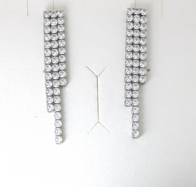 Orecchini Donna Pendenti Lotus Style LS2573/4/1 Tipo Tennis A 3 Fili Con Zirconi - Immagine 1 di 3