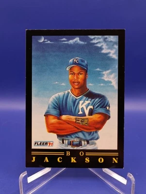 Bo Jackson 1991 Fleer Pro-Visions #5 Kansas City Royals casi nuevo inserto Foto 1 de 2