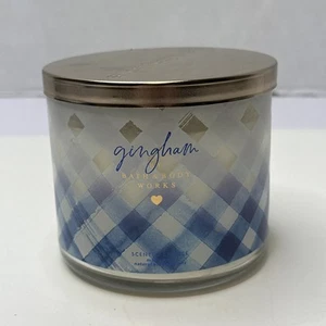 Bath and Body Works GINGHAM 3 Wick Candle 14.5 oz New! - Picture 1 of 6
