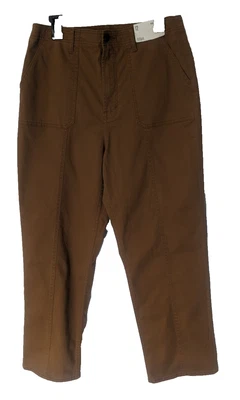 NUEVO A.N.A. Pantalones de mujer Highest Rise talla 12 "vintage rectos" marrón real Foto 1 de 4