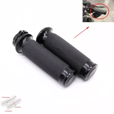 Empuñaduras de manillar de motocicleta para picadoras Yamaha Harley Kawasaki Suzuki Foto 1 de 4