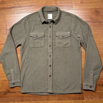 Vuori Aspen Fleece Over Shirt Mens M Gray Button Up Shacket Nature Outdoor V237 - Image 1 of 4