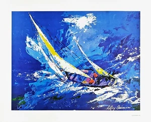 LEROY NEIMAN "SAILING" 1978 | RARE ORIGINAL POSTER | 24X30" | IMPRESSIONISM - Picture 1 of 3