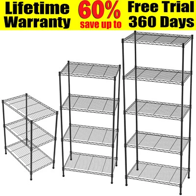 DAYPLUS Garage Shelves Shelving 5 Tier Metal Racking Boltless Heavy Duty Storage Shelf