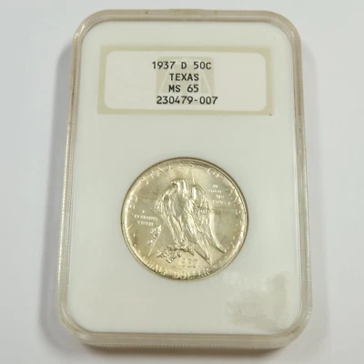 1937 D NGC MS65 - Silver Texas Commemorative Half Dollar 50c US Coin #53102A - Image 1 of 2