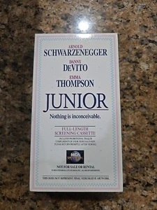 Junior (VHS Promo Screener, 1995) Rare Screening Tape Arnold Schwarzenegger - Imagen 1 de 3