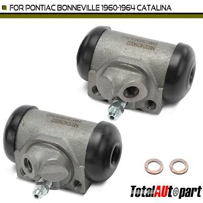 Cilindro de rueda de freno de tambor 2 piezas para Pontiac Bonneville Catalina 1960-1964 delantero Foto 1 de 4