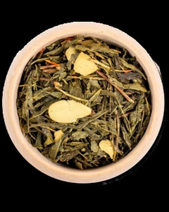 Grüner  Tee  "Mandel-Honig-Sencha" ,lose-aromatisiert-( kg/38,00€) - Picture 1 of 2