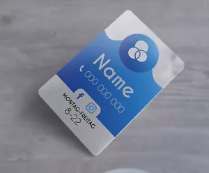 Plastikkarten Visitenkarten PVC Karten einseitig CMYK Farbig Bedruckt 100 Stück - Bild 1 von 1