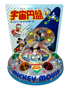 Mickey Mouse Space Flying Saucer Japanese Masudaya UFO W/ BOX - Picture 1 of 7