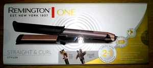 Remington ONE Estilizadora Recta y Rizadora-Enderezadora y Varita Rizadora en Uno + Bolsa - Imagen 1 de 13