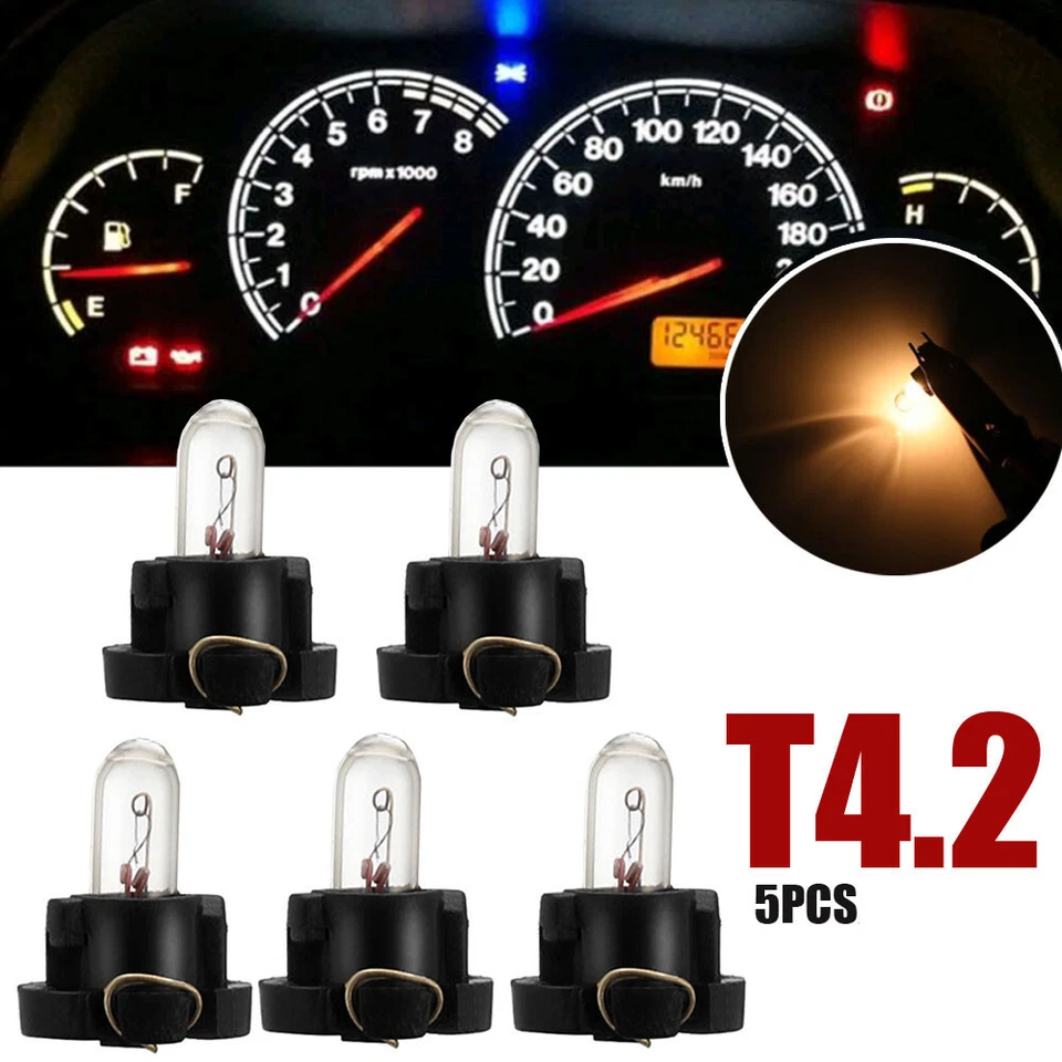 5x T4.2 Neo Wedge Car Dash A/C Climate Heater Control Light Switch Bulbs Lamp - Image 1 of 4
