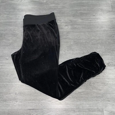 Pantalones Juicy Couture para mujer XL negros jogger sudor terciopelo elástico Y2K Foto 1 de 4
