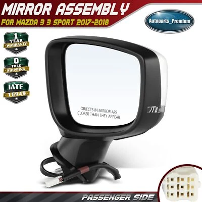 Espejo retrovisor derecho eléctrico ajustable manual plegable con intermitente para Mazda 3 3 Sport Foto 1 de 4