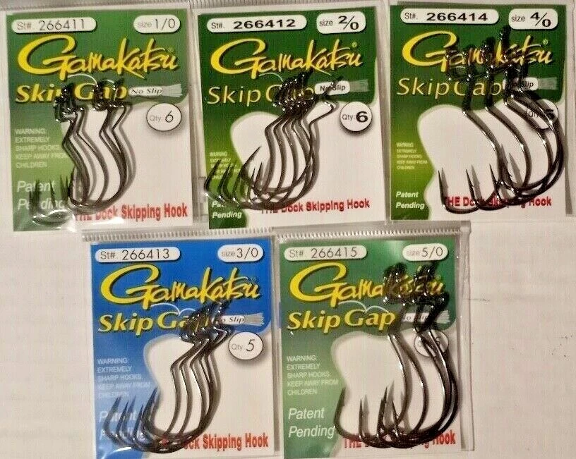 Крючок червяк Gamakatsu Skip Gap #26641 размеры 1/0 - 5/0 выберите БЕСПЛАТНЫЙ S/H - Изображение 1 из 1