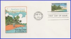 USA3 #C127 U/A HOUSE OF FARNAM FDC AMERICA Caribbean coastal scene - Imagen 1 de 1