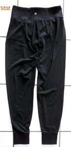 Lululemon Athletica Joggers Women Sheer Black Built in Panty Sz 8  H58 - Picture 1 of 7