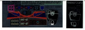 TRANSFORMERS GENERATION 1, G1 DECEPTICON SCHWUNGRÄDER UPGRADE ETIKETTEN/AUFKLEBER - Bild 1 von 1