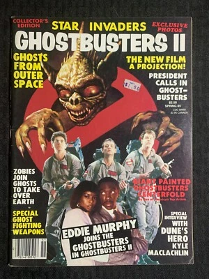 1985 STAR INVADERS Magazine #3 FN 6.0 Ghostbusters II / Eddie Murphy Foto 1 de 4
