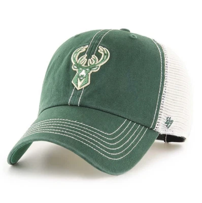 Milwaukee Bucks '47 Brand Green Trawler Clean Up Adjustable Trucker Dad Hat - Image 1 of 2