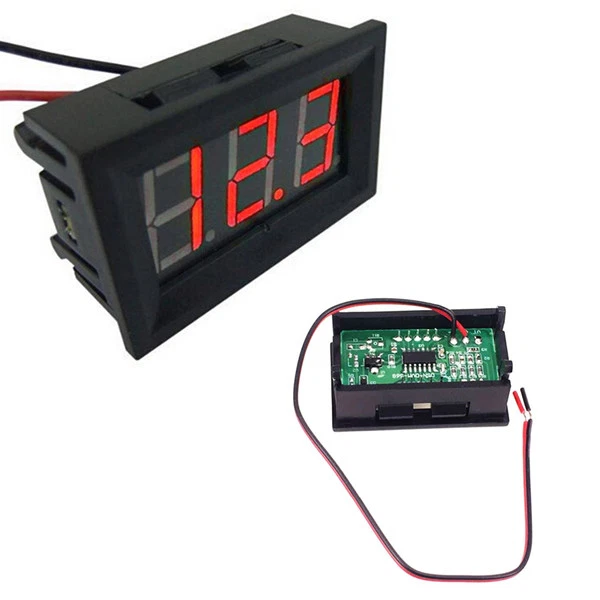 DIGITALE MISURARE 2,4V 30V VOLTMETRO PANNELLO TENSIONE TEST MOTO AUTO fy