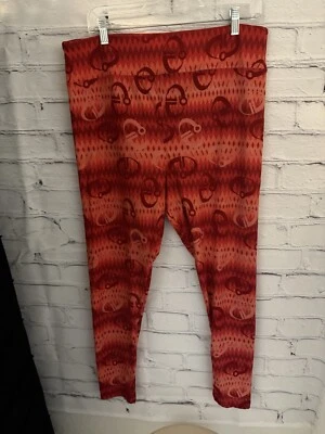 LuLaRoe Disney Red Orange Leggings Incredibles Themed EUC Women Plus TC2 - Image 1 of 4