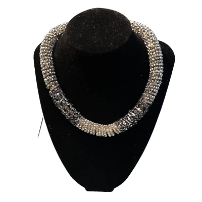 Vintage Kenneth Cole Rhinestone Collar Necklace with Signed Hang Tag NWT - Imagem 1 de 4
