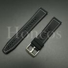 20 22 Mm Gummy Strap Rubber Nylon Watch Band Quick Release Fits For Timex Black