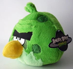 ANGRY BIRDS SPACE GREEN BIRD 8" PLUSH TOY 2012 COMMONWEALTH NEW ! - Picture 1 of 6