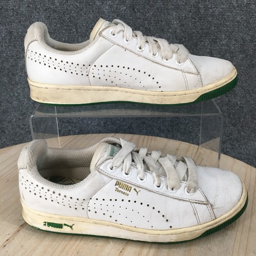 Scarpe Puma Giovani 5 5 Tennis Sneakers Low Top Bianco Finta Pelle Lacciate Casual