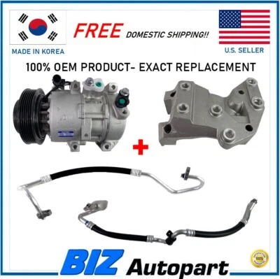 OEM ! A/C COMPRESSOR KIT W/ CLUTCH FOR 2007-2009 KIA RONDO OE# 97701-1D300AS - Изображение 1 из 2